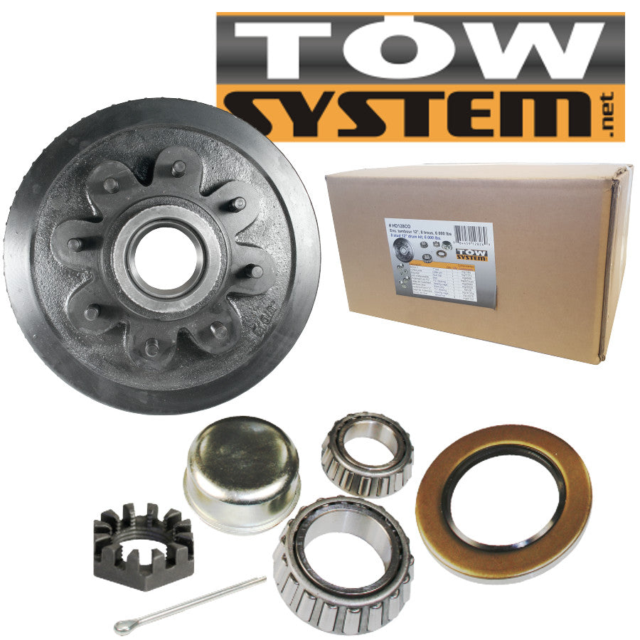 Ensemble de tambour 12'', 8 goujons, 7 000 lbs.