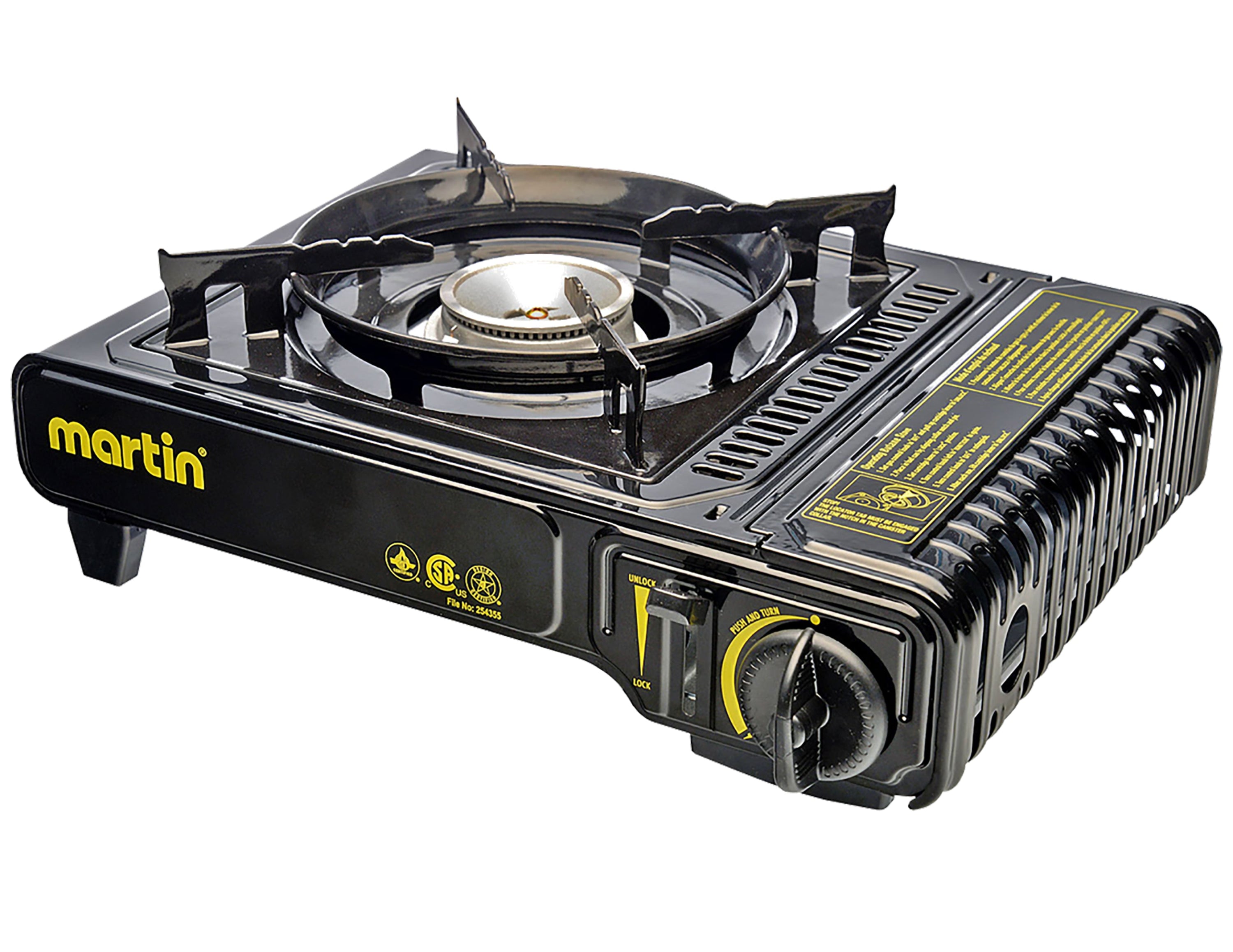 thumbnail image 2 of 8,000 BTU Black Butane Gas Portable Camping Stove 2 of 11