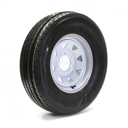 GOODRIDE 225/75R15 TIRE AND 6-HOLE WHITE WHEEL