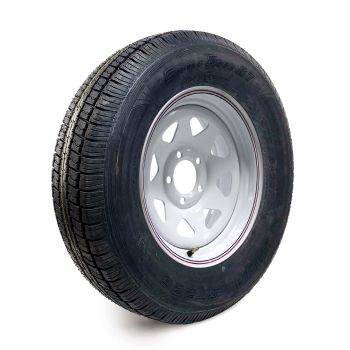 GOODRIDE 205/75R15 TIRE AND 5-HOLE WHITE WHEEL