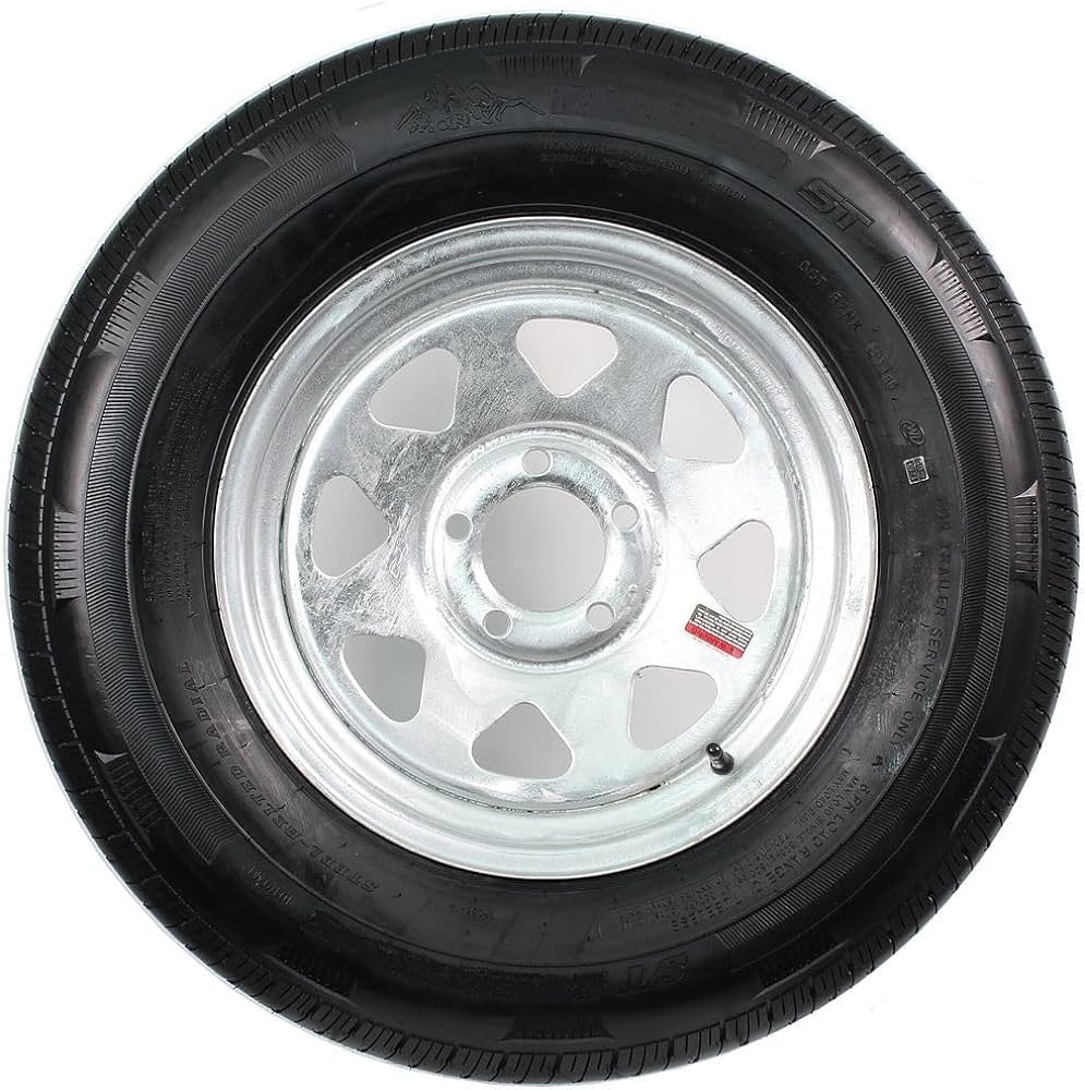 GOODRIDE 145R12 TIRE &; 5 HOLES GALVANIZED WHEEL