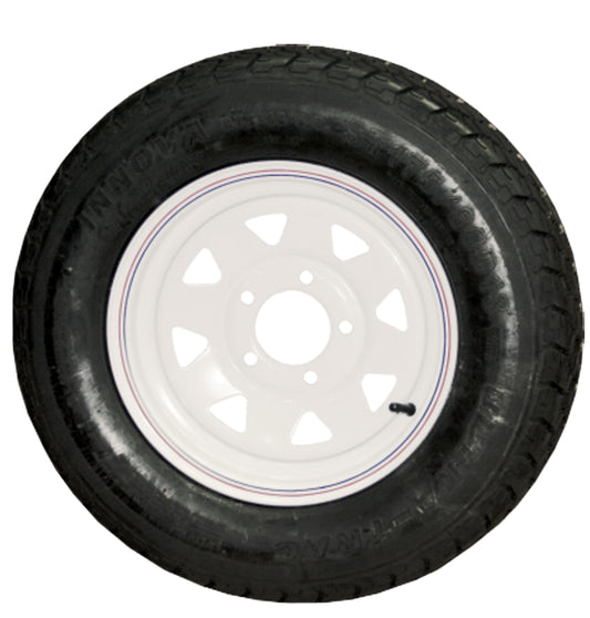 GOODRIDE 175/80/R13 TIRE AND 5-HOLE WHITE WHEEL