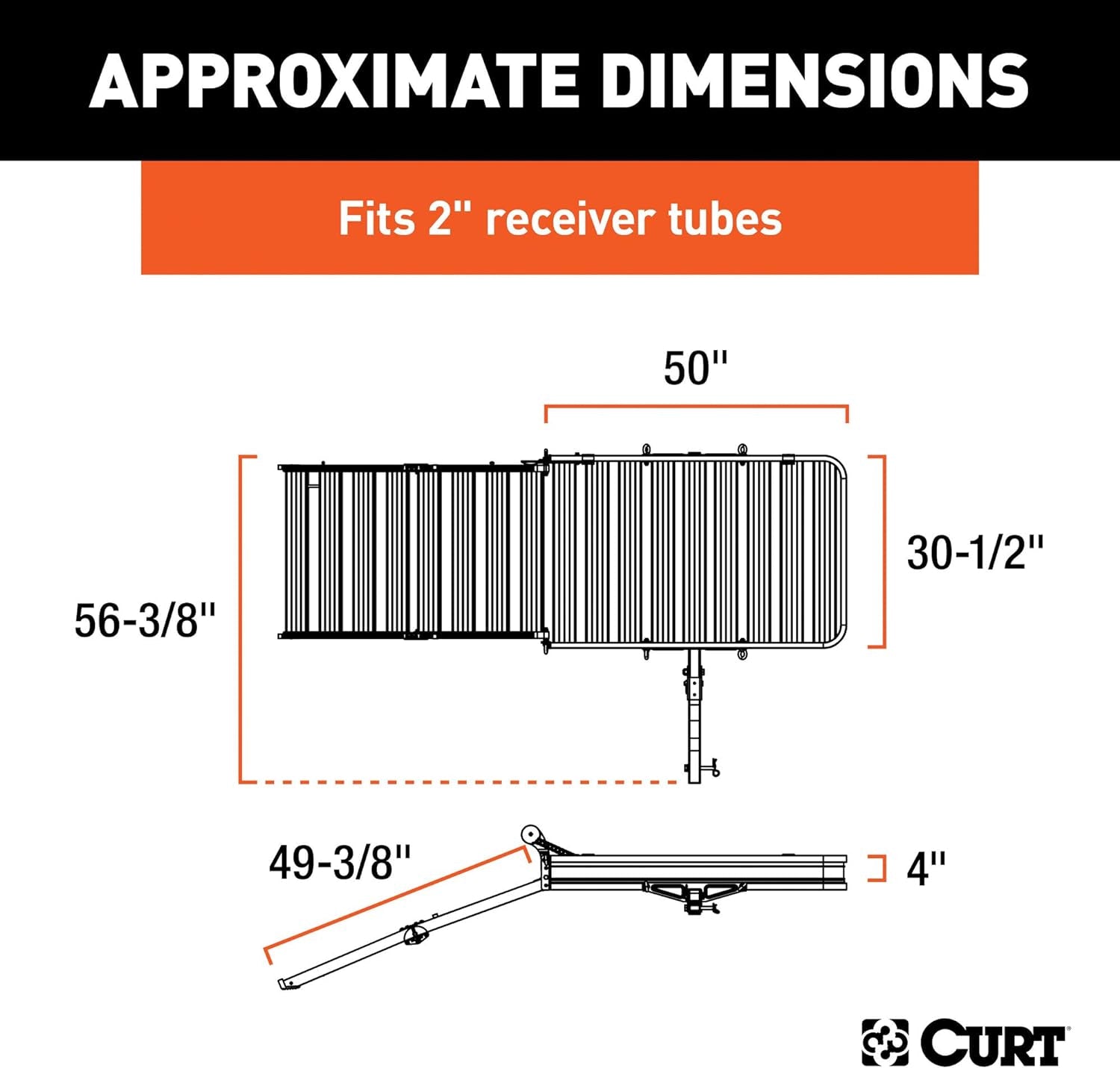 PANIER UTILITAIRE POUR ATTACHE REMORQUE CURT - 553